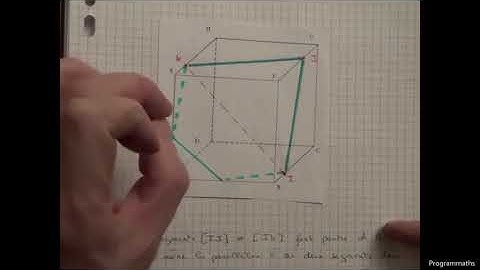 Espace 1 - 6. Construire la section du cube par un plan,  méthode de construction et exemples