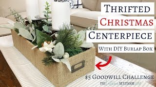$5 Goodwill Challenge Christmas 2018 - Thrifted Christmas Centerpiece DIY