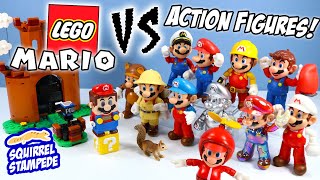 LEGO Mario vs Action Figure Mario Battle Jakks