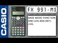 Fx 991ms Calculator Log Base 2