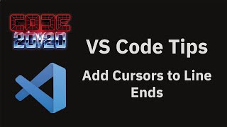 VS Code tips —  Add cursors to line ends
