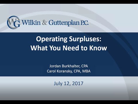 Operating Surpluses:  What You Need To Know