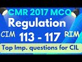 CMR 2017 MCQ: Regulation 113-117 | Mining Mystery