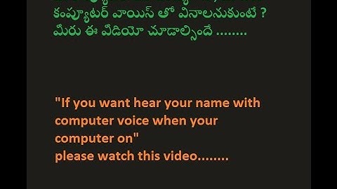 Make your Computer Welcome You Amazing video