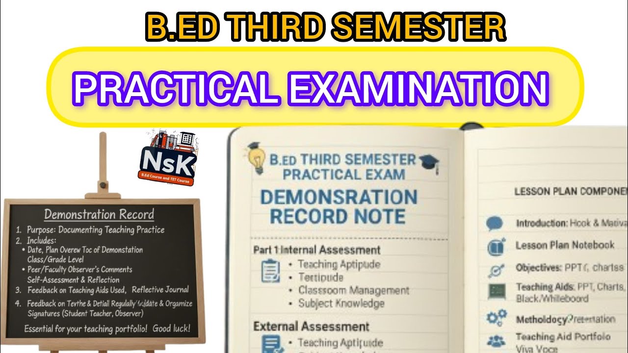 B.ED THIRD SEMESTER | PRACTICAL EXAMINATION | DEMONSTRATION RECORD 