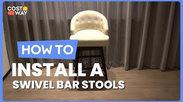 How to Install the Set of 2 Swivel Bar Stools | JV10541 #costway #howto
