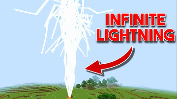 How To Summon A infinite Lightning Storm Minecraft Bedrock 1.17