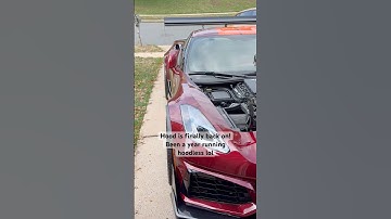 Missed how the OEM hood looked on the car. Much more sleek and gives the z06 that arrow shape :)