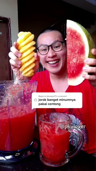 minuman kekinian - resep  minuman jus semangka nanas