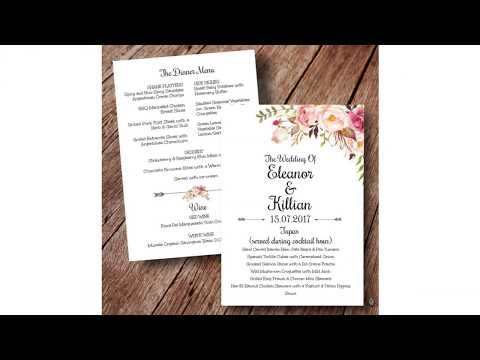 Wedding Menus - Douglas Print