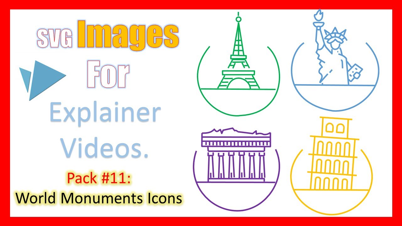 Download World Monuments Icons for Explaner Videos. Free Svg Images for videoScribe. Pack #11. - YouTube