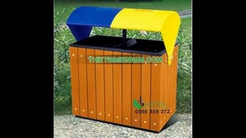 Thùng rác ngoài trời, thùng rác gỗ, thùng rác công cộng, thùng rác đặt tại công viên giá rẻ