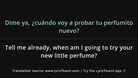 Bad Bunny - PERFuMITO NUEVO Lyrics English Translation - ft RaiNao - Spanish and English