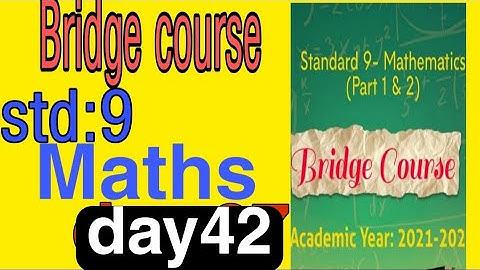 Bridge course std 9 maths day 42| Setu abhyaskram| semi English | nineth Mathematics day 42|semi