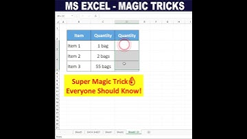 #EXCEL MAGIC TRICKS 😊#shorts #shortsvideo #youtubeshorts #Shortsfeed |Gyan On Tube | SSA Panchmahal🔥