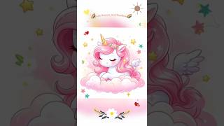 Cute Pink Unicorn And Rainbow!🩷🌈🦄🌈🩷 Happy Unicorn #unicorn #shorts #happy #smile #unicornart #pink