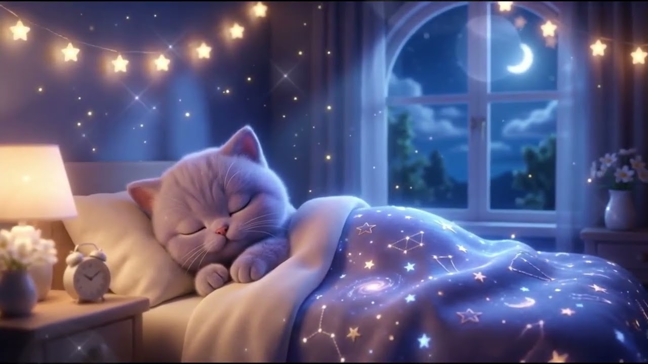 Sleeping Kitten 🌙🐾 3 Hour Relaxing Music for Baby & Kids Sleep