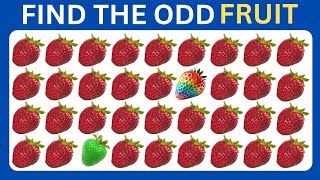 Find the Odd One Out  Fruit Edition  Easy , Medium , Hard 30 Ultimate Levels | Quiz Battles
