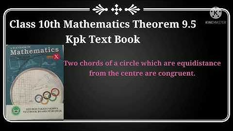 #Class10 #Mathes#Theorem 9.5 If two chords of a circle which are equidistance from centre.....