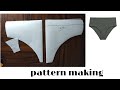 High Waist pantie Pattern Making With Measurement | माप के साथ पैटर्न बनाना