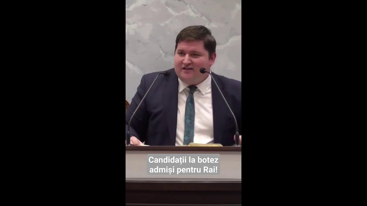 Candidații la botez admiși pentru Rai! - Caleb Nechifor