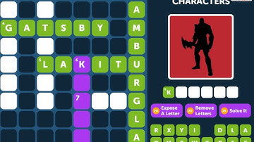 Crossword Quiz CHARACTERS Level 9 - Walkthrough