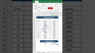 Small Function in Excel #excel #exceltips #exceltricks #trending #exceltutorial #shorts