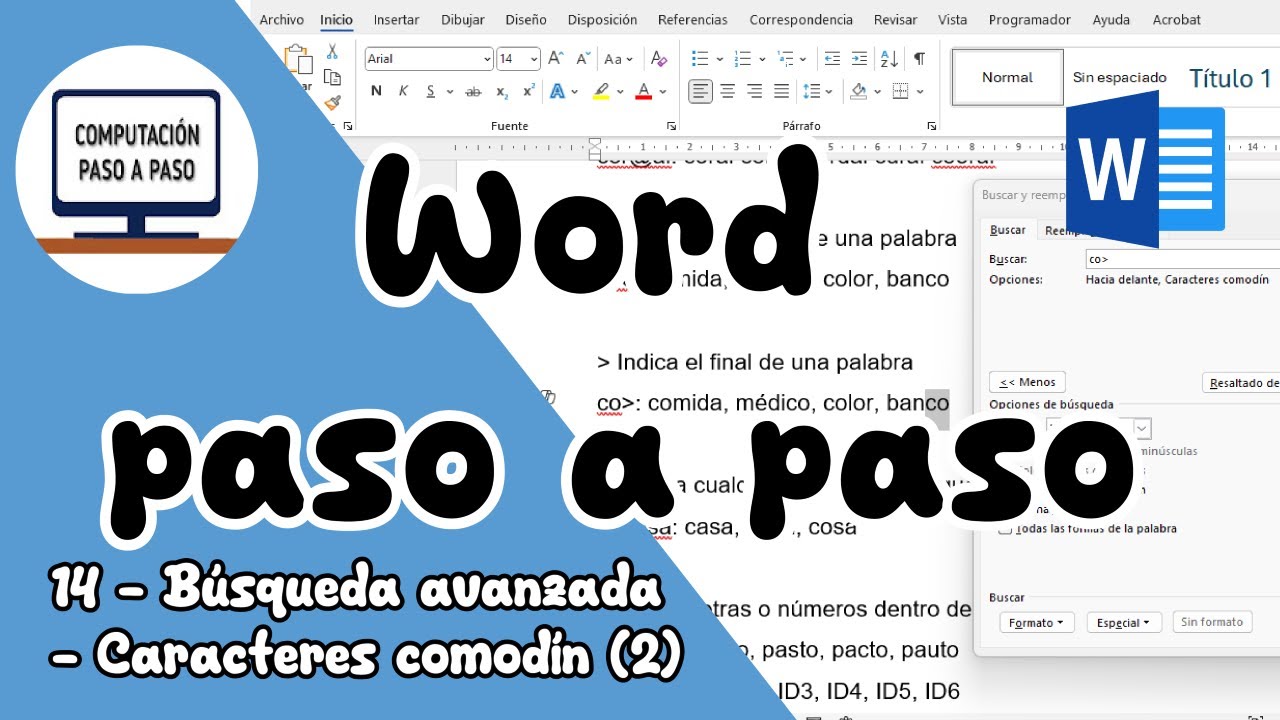 Búsqueda avanzada con caracteres comodín en Word (Parte 2)