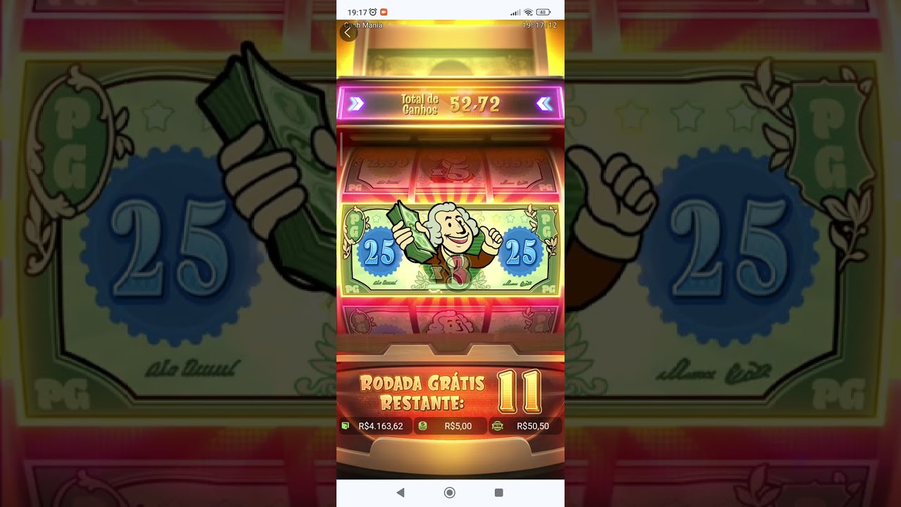Cash mania 50 Giro de 5 reais