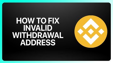 How To Fix Invalid Withdrawal Address in Binance 2025! Tutorial