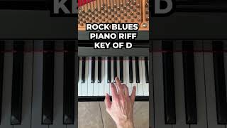 Rock Blues Piano Riff - Key of D - Easy