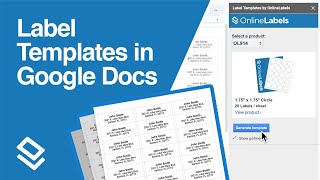 Using Label Templates by OnlineLabels for Google Docs