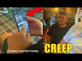 Creeper gets caught recording woman in public 