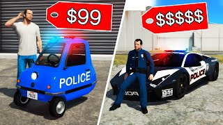 GTA 5 - $99 POLICE CAR vs $82,000,000 POLICE CAR!