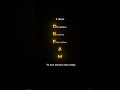 DREAM Ki Real Full Form | Decision, Routine, Education, Action, Mentality 💯#dream #motivation