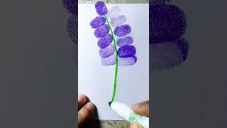 finger print flower drawing #drawing #myfirstshorts #craft #viral