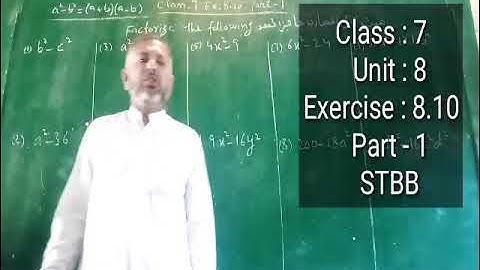 Class 7 Unit 8 Exercise 8.10 ( Part : 1 ) Sindh textbook board