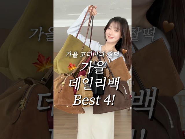 가을가방 추천????요즘 진짜 손 많이 가는 데일리백 BEST4  #데일리백 #코디 #쇼츠