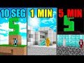 NOOB VS PRO: CONSTRUIR UN BANCO EN 5 MINUTOS / 1 MINUTOS / 10 SEGUNDOS EN MINECRAFT!