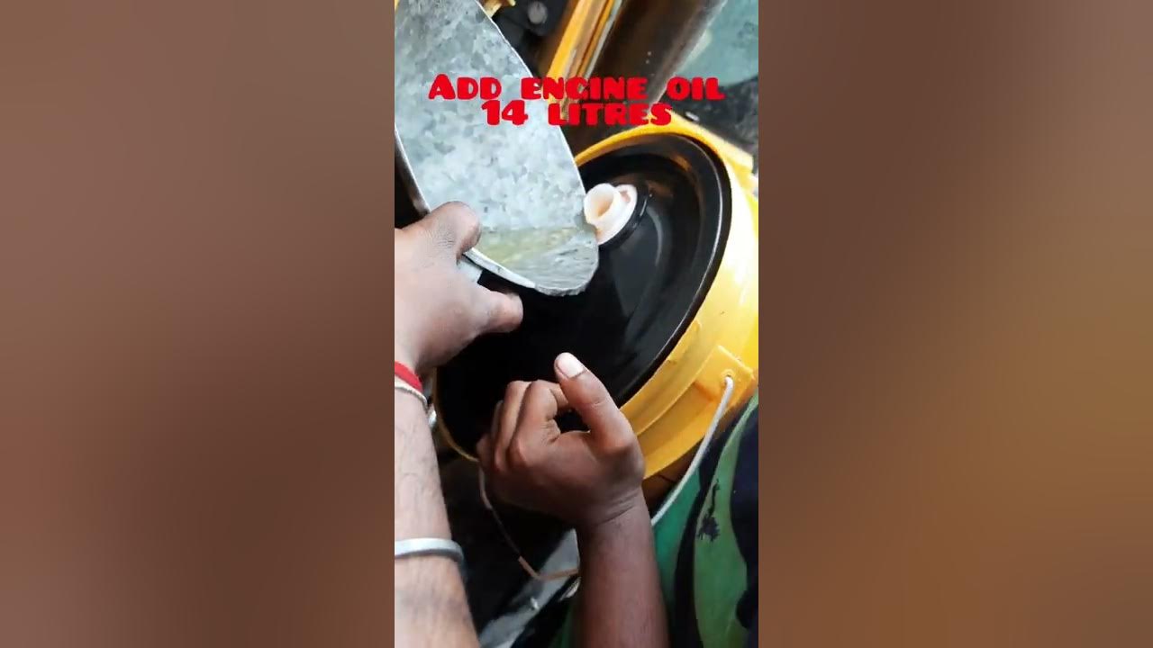 How to change jcb engine oil bs4 model YouTube