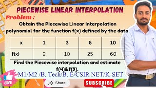Piecewise Linear Interpolation (Step-by-Step) | VTU Maths | Easy Method + Problems. 