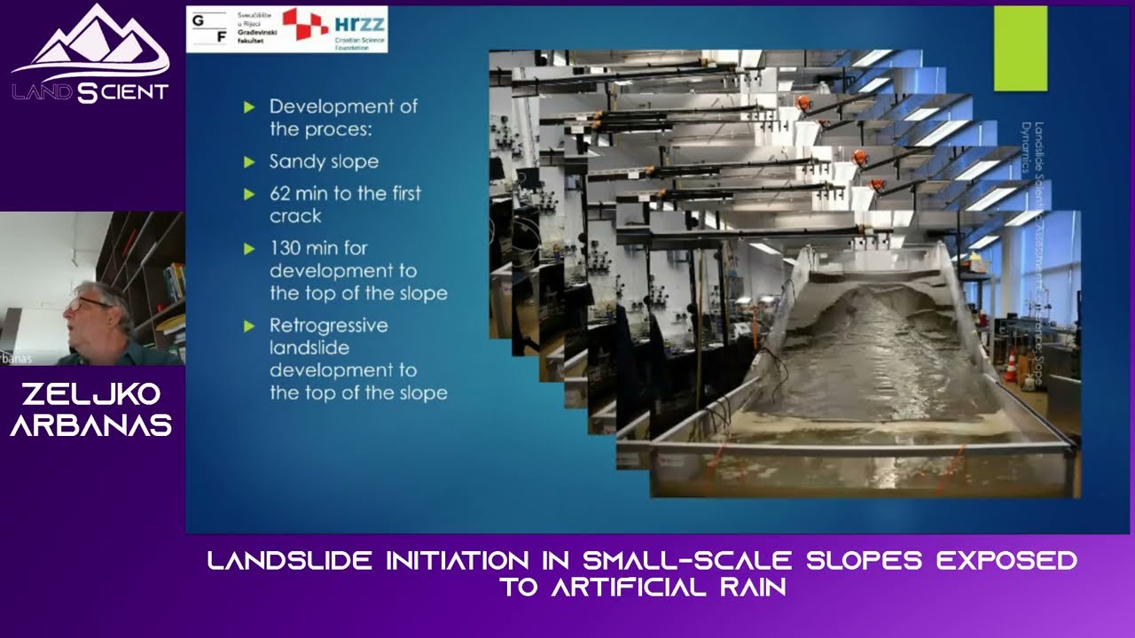 Zeljko Arbanas - Landslide initiation in small-scale slopes exposed to artificial rain