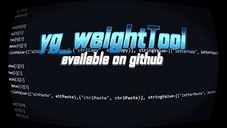 yg_weightTool ✨