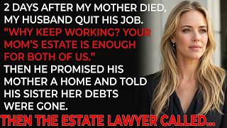 Two Days After My Mother Died, My Husband Quit His Job—Because He Thought Her Inheritance Was His