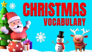 Christmas Vocabulary /Christmas Words - Video for kids to Learn English (Free PDF)