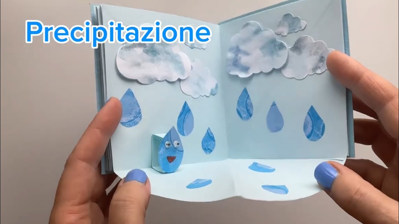 Il ciclo dell’acqua Pop-up! | Tutorial #school #ciclodellacqua #popupbook