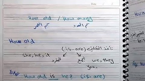 إنكلش السادس الإبتدائي ( How old كم العمر/  How many كم العدد) ( الوصف 👇)