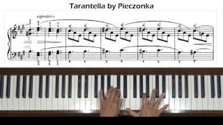Tarantella in A Minor by Pieczonka Piano Tutorial