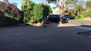 8 year doing 123 knee juggles