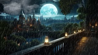 Rainy Night At Medieval Village Ambience | Relaxing Rain and Thunder Sounds, Howling Winds by Magical Village 580 views 1 month ago 3 hours